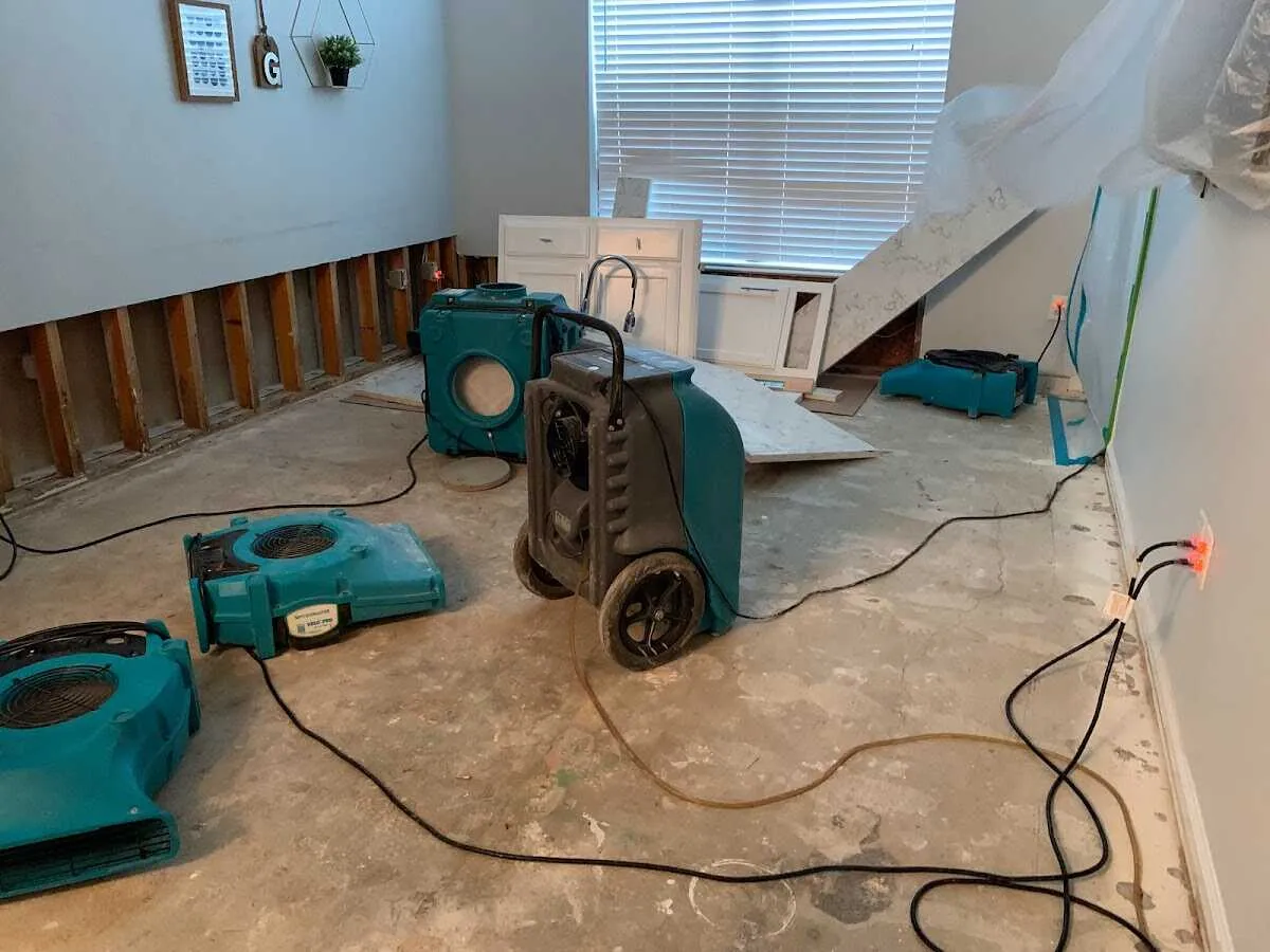 Dehumidifier in flood-cut room for Water Extraction & Removal in Aberdeen